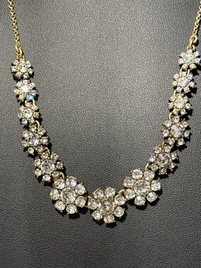 J.Crew Statement Necklace + Alfani NWT Flower + Charm Necklace Gold Tone Lot